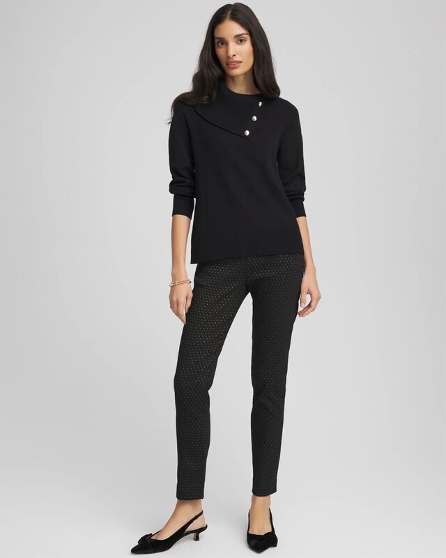 Brigitte Slim Ankle Jacquard Pants - image 2